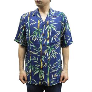 【送料無料】Robert J. Clancey 258.657 Washable Rayon Poplin Aloha Shirt レーヨン アロハ シャツ 半袖 MENS メンズ ハワイ製 Navy ネイビー S-L｜redwood