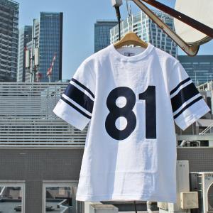 BARBARIAN "NEW JAPAN SIZE SPEC"　VSE-21 8oz DIGITS CREW SHORT SLEEVE RUGBY JERSEY ラガーシャツ 半袖 カナダ製 WHITE/NAVY No,81 S-XL 送料無料！｜