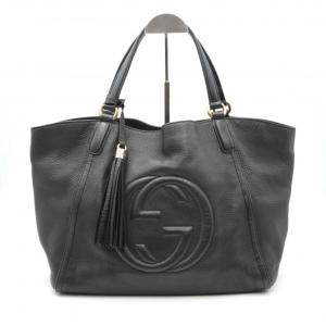 GUCCI（グッチ）ソーホー ヴィンテージ トートバッグ ブラック レザー タッセル レディース