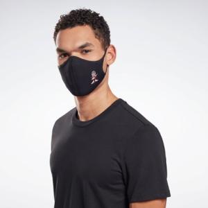 【リーボック公式】フェイスカバー3枚組 アイコンズ / Face Cover 3-Pack Icons 【返品不可商品】 （ブラック）｜reebok