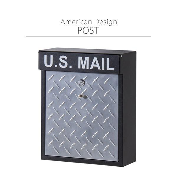 ポスト 郵便受け 新聞入れ 新聞受け 棚付 玄関 外構 おしゃれ アメリカン U.S.A モダン ナ...