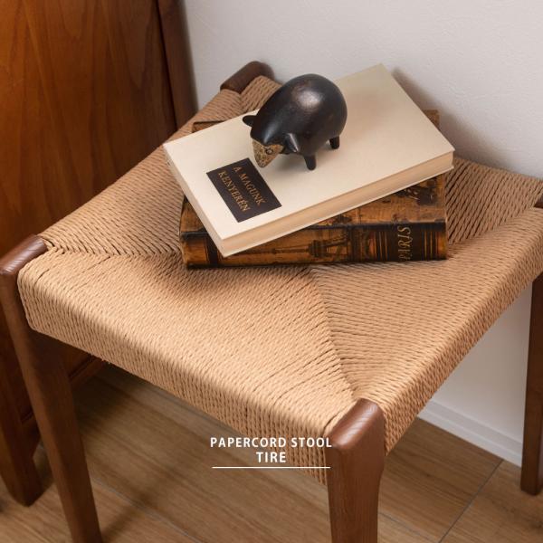 ペーパーコード スツール 椅子 いす イス チェア 木製 天然木 アッシュ 北欧 おしゃれ シンプル...