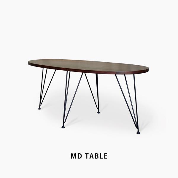 ダイニングテーブル 食卓 机 楕円形 170cm 6人使用 無垢 おしゃれ 天然木 ウォールナット ...