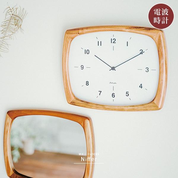 電波時計 おしゃれ 掛け時計 壁掛け時計 ウォール 四角 スクエア型 北欧 アンティーク  モダン ...
