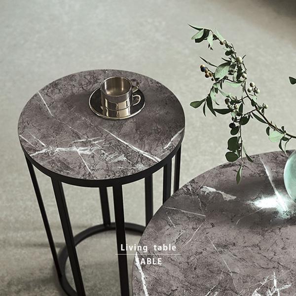 サイドテーブル 置き台 リビングテーブル センターテーブル 円形 丸型 直径38cm おしゃれ モダ...