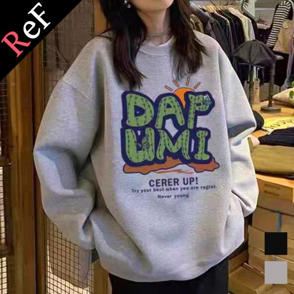 レディース スゥェット トレーナー 英字ロゴ カレッジスタイル プルオーバー トップス 長袖 送料無...