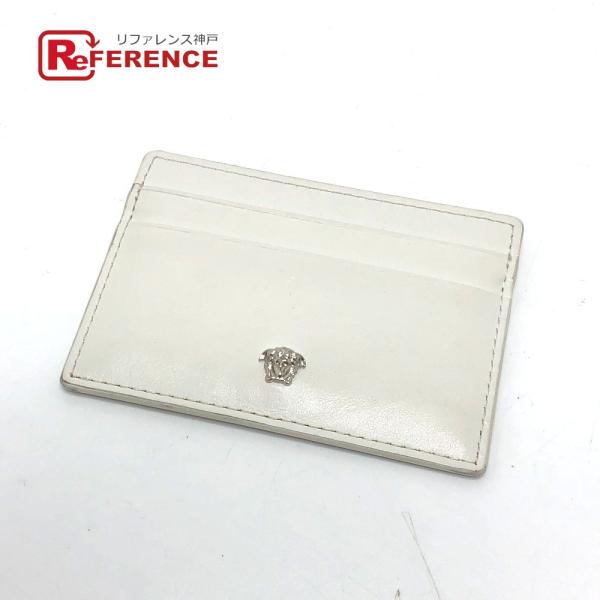 VERSACE ヴェルサーチ メデューサ カードケース レザー ホワイト レディース【中古】