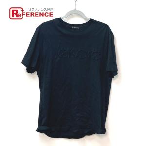 VERSACE ヴェルサーチ ロゴ アパレル トップス 半袖Ｔシャツ コットン ブラック メンズ【中古】｜reference