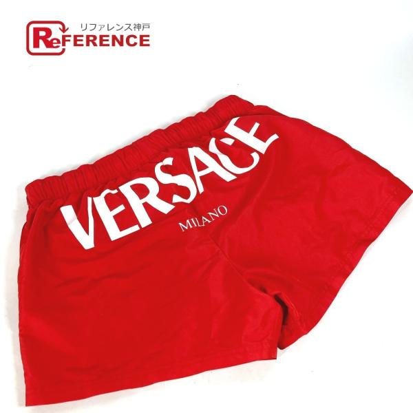 未使用 VERSACE ヴェルサーチ バックロゴプリント スイムウエア ハーフパンツ ショートパンツ...