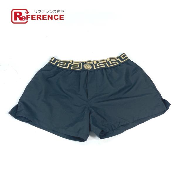 新品同様 VERSACE ヴェルサーチ グレカ メデューサ ロゴ スイムウエア ボトムス 短パン ア...