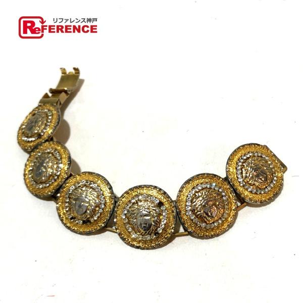 Gianni Versace ジャンニ・ヴェルサーチ ラインストーン アクセサリー メデューサ ブレ...