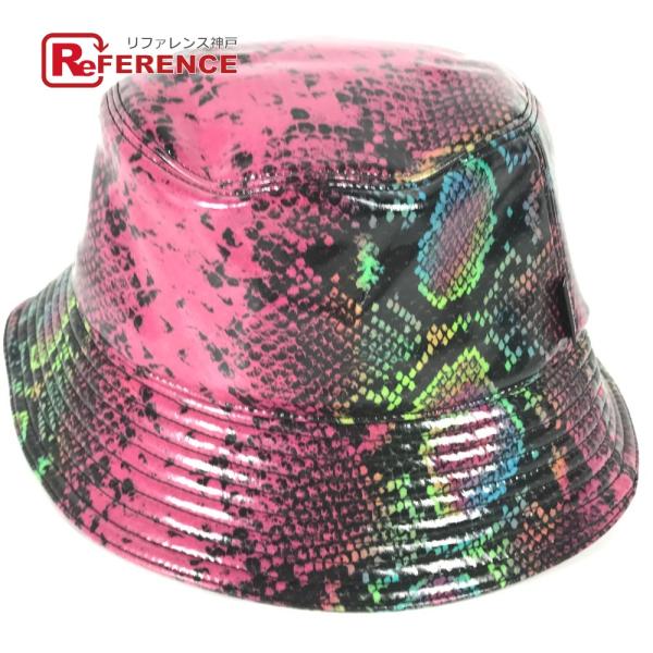 未使用 VERSACE ヴェルサーチ パイソン柄 ハット帽 帽子 バケットハット ボブハット ハット...