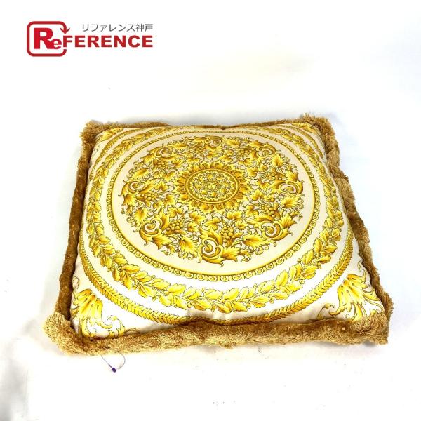 VERSACE ヴェルサーチ フリンジ メデューサ バロック ホーム ピロー 枕 インテリア クッシ...