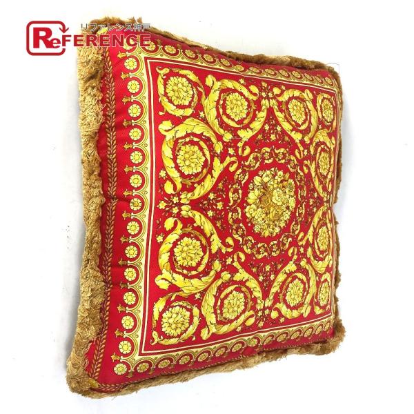 VERSACE ヴェルサーチ フリンジ メデューサ バロック ピロー 枕 インテリア クッション シ...