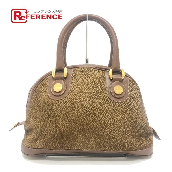 BORBONESE ボルボネーゼ カバン ハンドバッグ ボーリングバッグ うずら模様 ボストンバッグ...