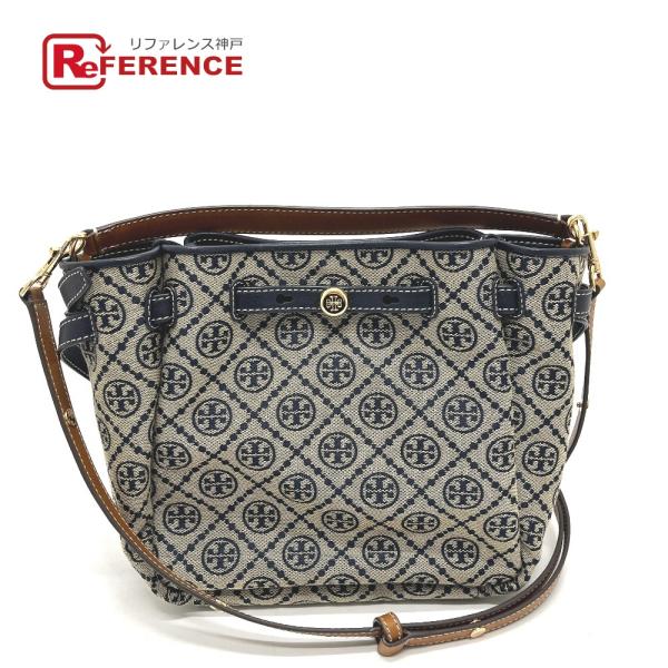 新品同様 Tory Burch トリーバーチ 10011011 12-25 ロミー Tモノグラム バ...