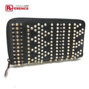 ✨美品✨クリスチャンルブタン　パネトーネ　長財布　ラウンドファスナー　ラバー　黒 Christian Louboutin ラウンドファスナー長財布 パネトーネ