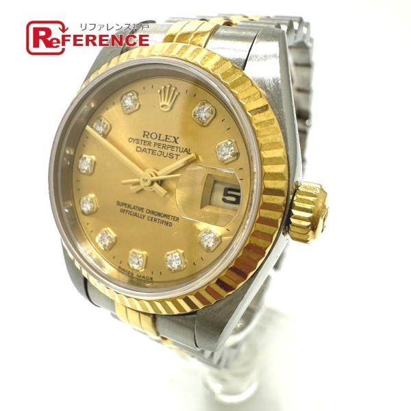 ROLEX ロレックス 69173G デイトジャスト 10P ダイヤ 自動巻き 腕時計 シルバー レ...