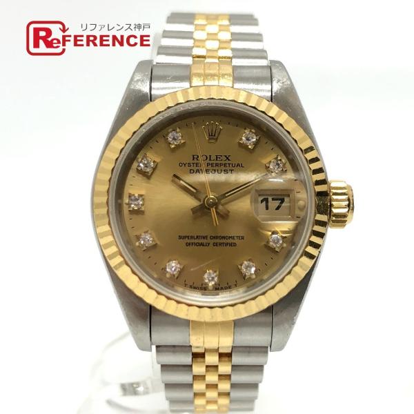 ROLEX ロレックス 69173Ｇ デイトジャスト 10Pダイヤ 旧留め 自動巻き 腕時計 時計 ...