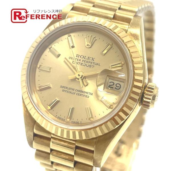 ROLEX ロレックス 69178 デイトジャスト 金無垢 自動巻き デイト両方回転 腕時計 K18...