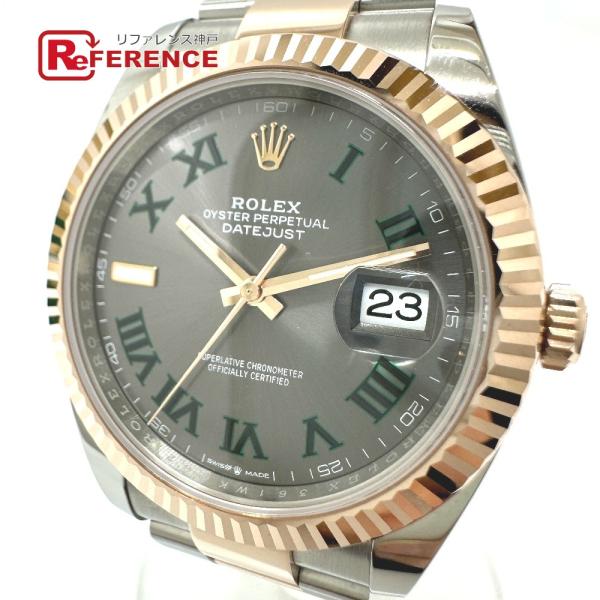 新品同様 ROLEX ロレックス 126331 デイトジャスト41 グリーンローマ 自動巻き 腕時計...