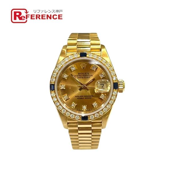 ROLEX ロレックス 69088 デイトジャスト K18無垢 10Pダイヤ ベゼル ダイヤモンド×...