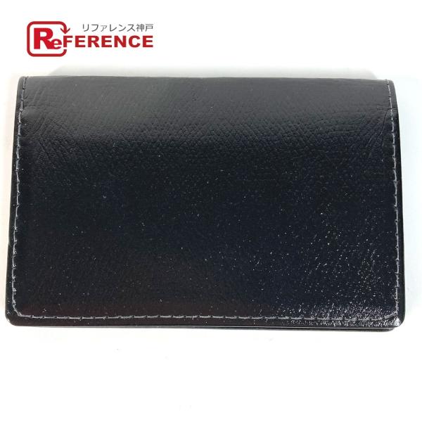 美品 TIFFANY&amp;Co. ティファニー ロゴ 名刺入れ パスケース 2つ折り カードケース ブラ...