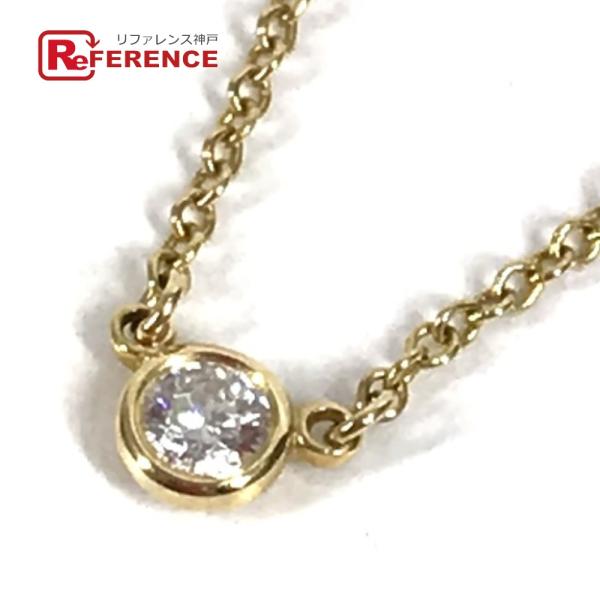 美品 TIFFANY&amp;Co. ティファニー 1PD バイザヤード ネックレス ダイヤモンド ダイヤ ...