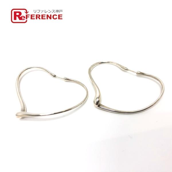 TIFFANY&amp;Co. ティファニー エルサペレッティ オープンハート フープ ピアス シルバー レ...