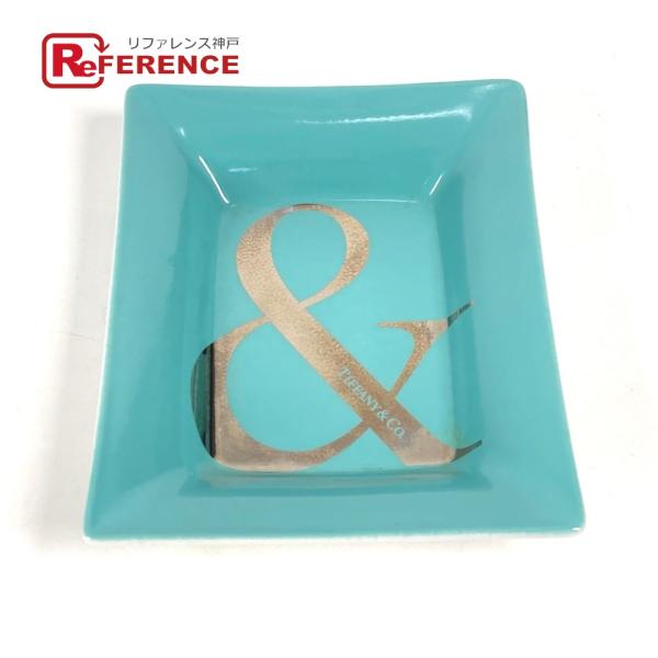 未使用 TIFFANY&amp;Co. ティファニー ＆ アンド ロゴ アッシュトレイ インテリア 皿 灰皿...