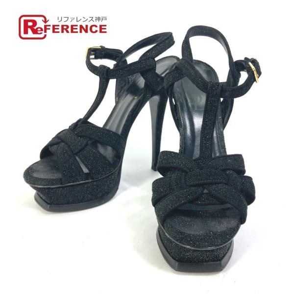 YVES SAINT LAURENT イヴ・サンローラン トリビュート ヒール 靴 シューズ ラメ ...