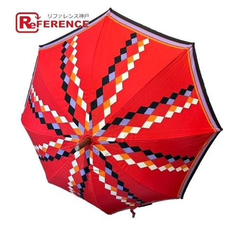 YVES SAINT LAURENT イヴ・サンローラン 幾何学模様 長傘 傘 マルチカラー レディ...