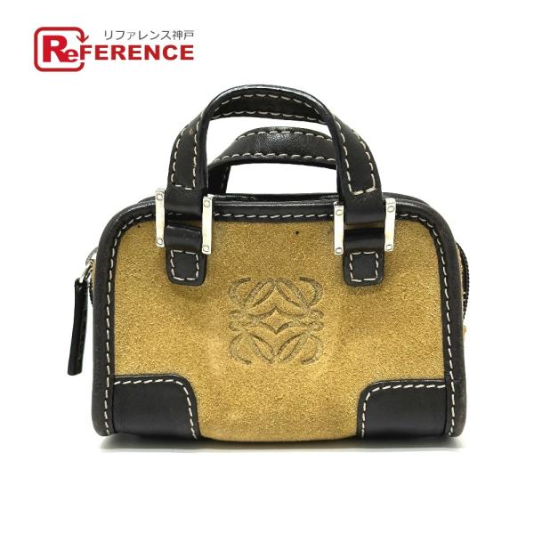 LOEWE ロエベ 290612 アマソナ マイクロミニ ポーチ キーチェーン ハンドバッグ ベージ...