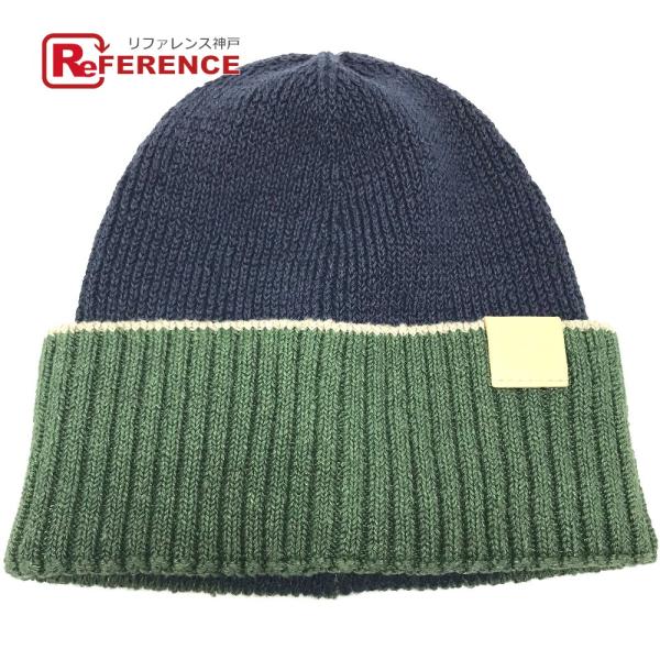 未使用 LOEWE ロエベ アナグラムロゴ ビーニー 帽子 ニット帽 ニットキャップ ニット帽 ネイ...