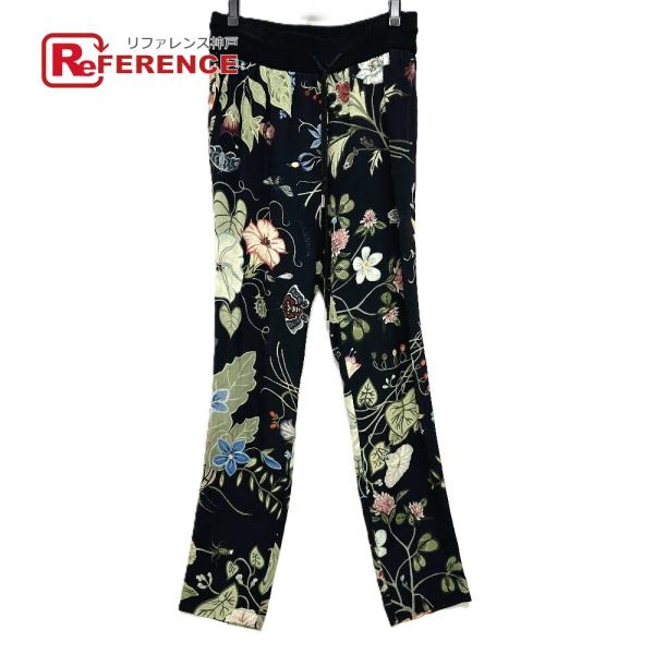 GUCCI グッチ 370418 花柄 アパレル パンツ ブラック レディース【中古】