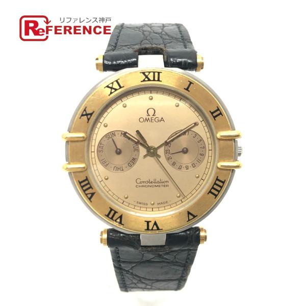 OMEGA オメガ コンステレーション クロノ クォーツ 腕時計 シルバー メンズ【中古】