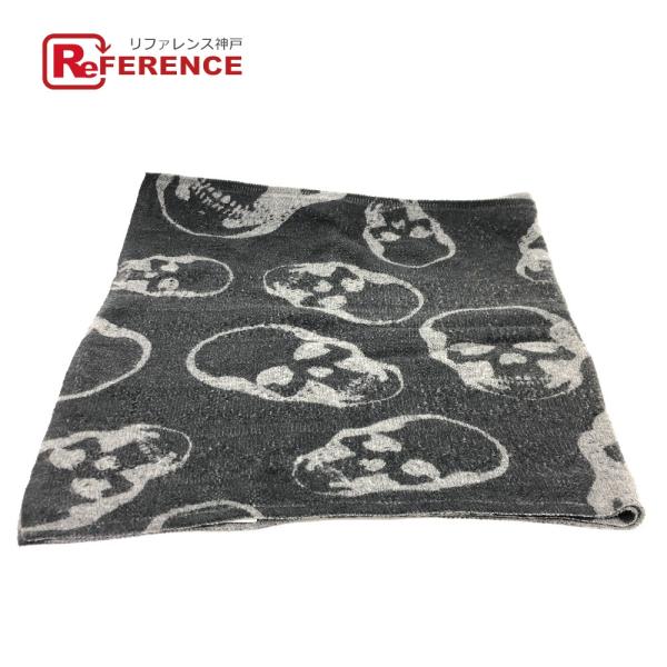 Lucien Pellat-Finet ルシアンペラフィネ 髑髏 ドクロ スカル マフラー グレー ...