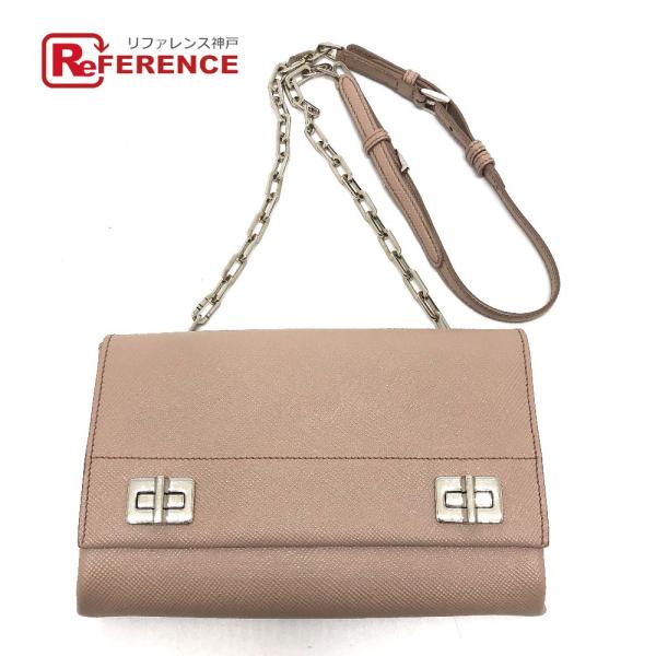 PRADA プラダ BT955X ロゴ/肩掛け チェーンショルダー カバン ショルダーバッグ サフィ...