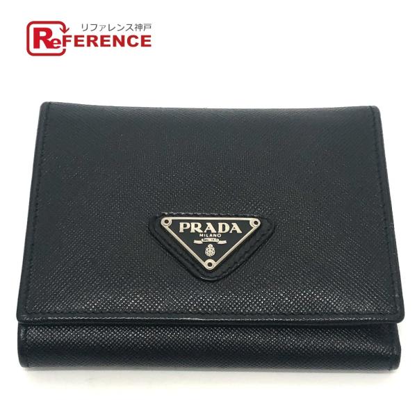 PRADA プラダ M176A トライアングルプレート 財布 ミニウォレット 三角プレート  3つ折...