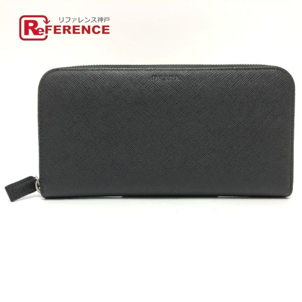 PRADA プラダ 2ML317 ロゴ ラウンドファスナー 財布 長財布 NERO ブラック レディ...