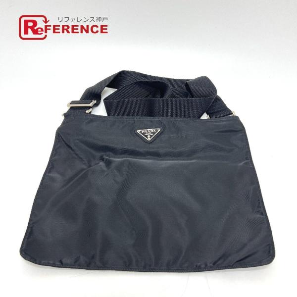 PRADA プラダ トライアングルプレート フラット カバン バッグ ショルダー ショルダーバッグ ...