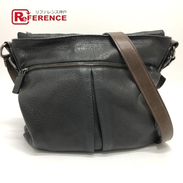 PRADA プラダ VA0802 フロント ポケット カバン ショルダーバッグ ブラック レディース...