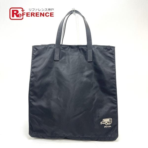PRADA プラダ VA905A ロゴ 車モチーフ カバン bag トートバッグ ブラック ユニセッ...