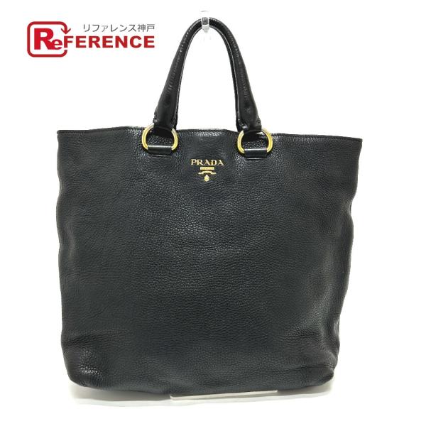 PRADA プラダ BN2522 ロゴ カバン トートバッグ ブラック レディース【中古】