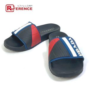 PRADA プラダ スライドサンダル ロゴ 25-26cmくらい ブラック