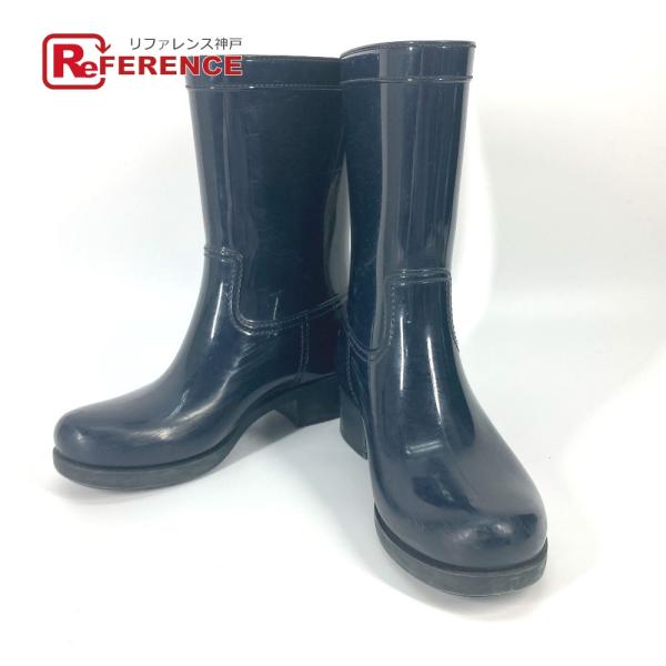 PRADA プラダ トライアングルロゴ 三角ロゴ プレート 靴 シューズ レインブーツ レインシュー...