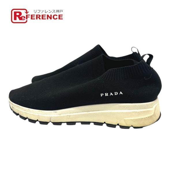 PRADA プラダ ロゴ ロウカット ソックス ファブリック ソックススニーカー ローカット  1S...