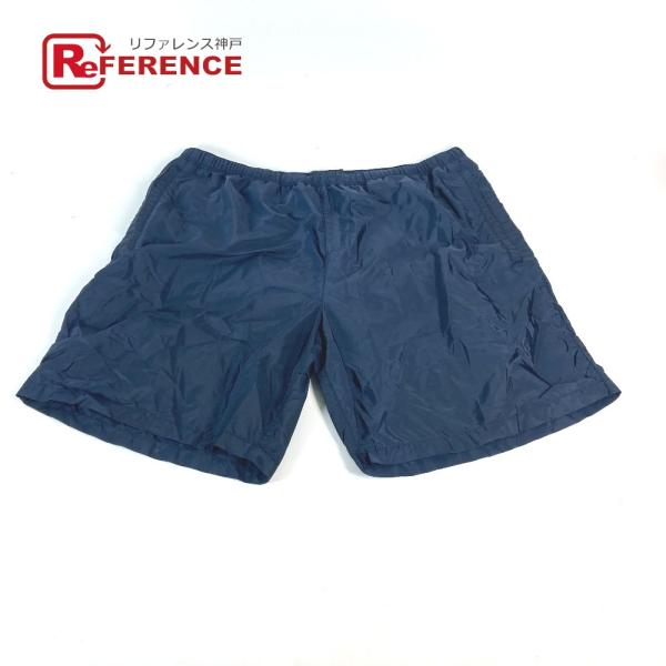 PRADA プラダ ロゴ ボトムス アパレル ハーフパンツ ショートパンツ 水着 ネイビー メンズ【...