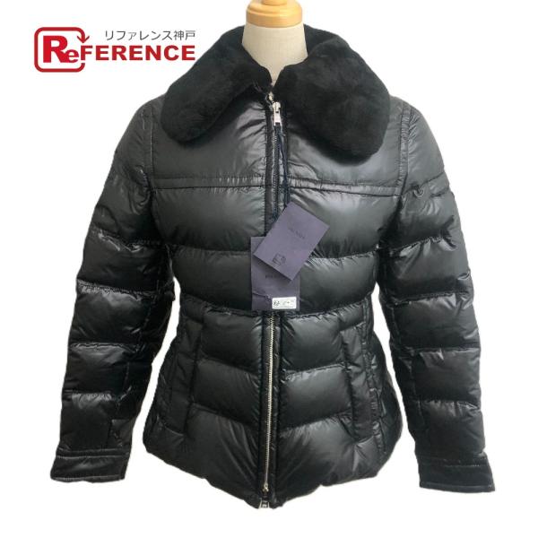 未使用 PRADA プラダ 290796 トライアングルプレート アパレル アウター ファー付き 2...