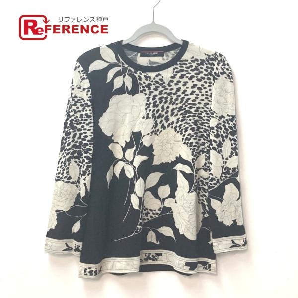 LEONARD レオナール トップス アパレル 花柄 フラワー 長袖 セーター ニット ウール ブラ...